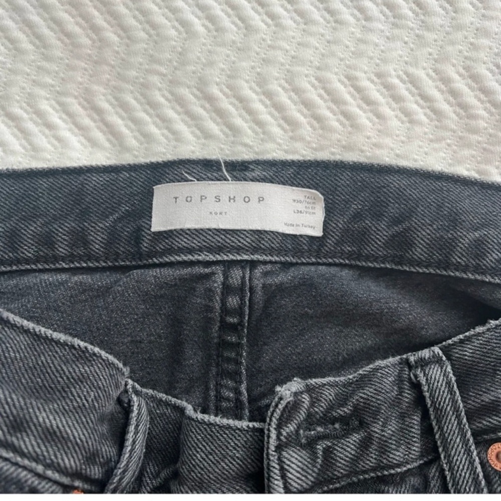 Topshop High Rise Dark Gray Jeans